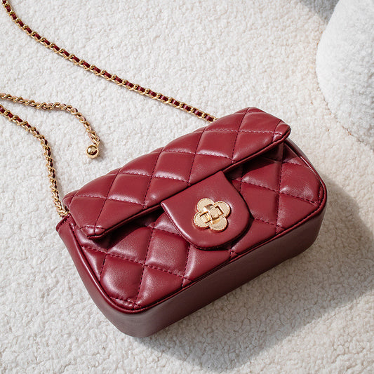 Xiaoxiang style rhombus chain bag 2023 spring new fashion women's bag temperament small bag trendy easy-to-match single shoulder crossbody bag 