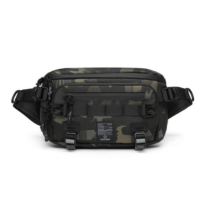 Ozuko new men's bag single shoulder crossbody bag outdoor trendy brand men's chest bag high-end men's waist bag wholesale 