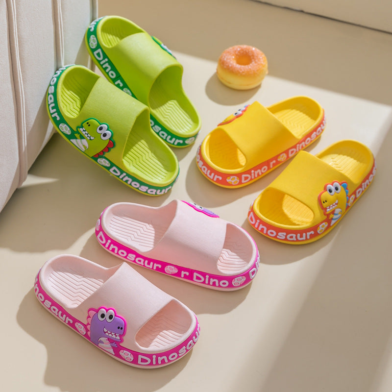 2023 summer new children s slippers children s shoes cartoon dinosaur flip flops soft bottom children s non slip sandals for men and women 7 MART
