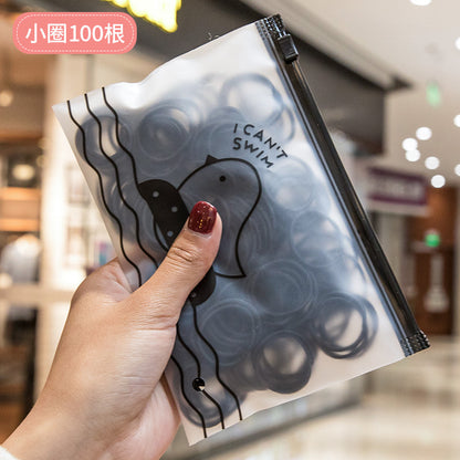 Simple children's hair accessories do not wrap hair baby hair ring Korean version simple rubber band girls color basic hair rope headdress 