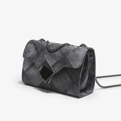 2023 new color and ink gradient small square bag, fashionable and personalized rhombus embossed chain crossbody women's bag, drop shipping 