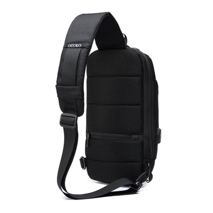 ozuko new men's chest bag trendy sports crossbody bag men's outdoor tactical waterproof men's bag shoulder bag 