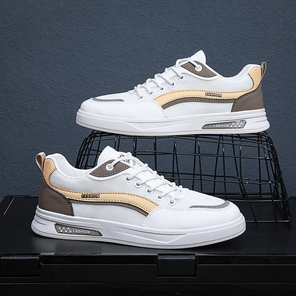 Men's shoes 2023 new summer all-match casual running sneakers men's high-end melting thick-soled daddy trendy shoes
