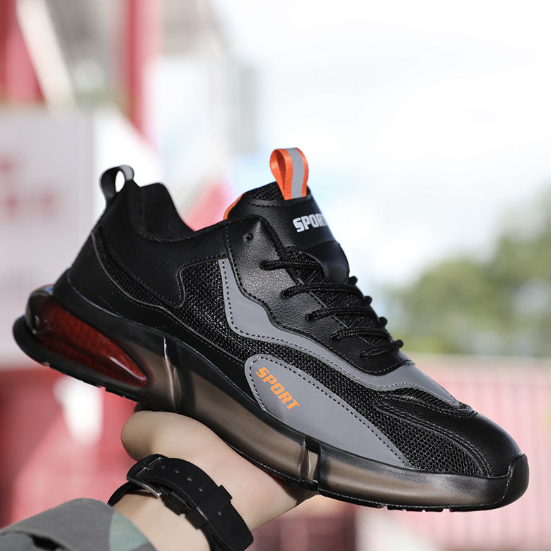 Men s shoes 2022 new summer mesh sports shoes teenagers wild coconut shoes air cushion running trendy shoes men 7 MART