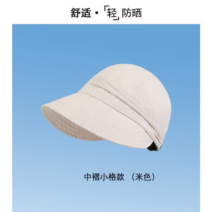 防晒帽速干夏季遮阳小众渔夫帽女时尚防紫外线太阳帽子
