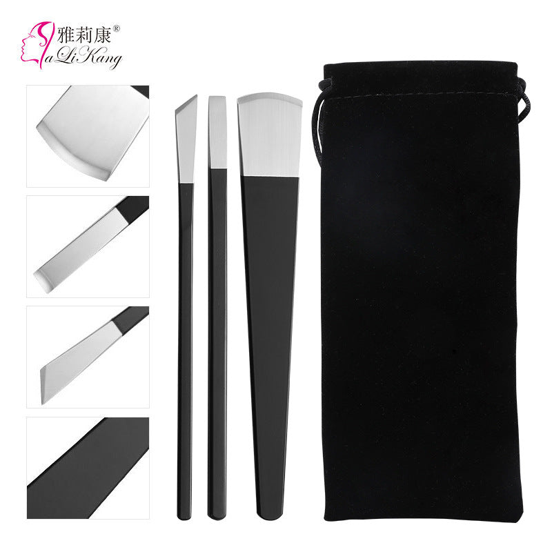 Nail groove special pedicure knife planer foot scraper to remove dead skin calluses Yangzhou three-knife nail tool set