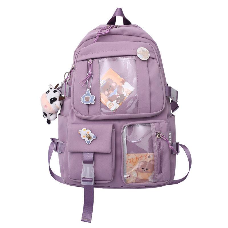 Japanese Harajuku schoolbag female Korean version high school college student junior high school student backpack cute girly heart primary school student backpack 