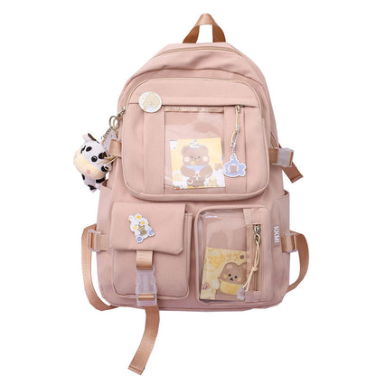 Japanese Harajuku schoolbag female Korean version high school college student junior high school student backpack cute girly heart primary school student backpack 