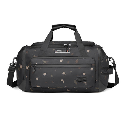 Ozuko portable travel bag large capacity shoulder sports bag can be inserted into the trolley case short-distance wet and dry separation fitness bag 