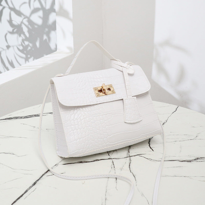 鳄鱼纹小方包2022ladies handbag外贸小包批发休闲户外单肩凯莉包