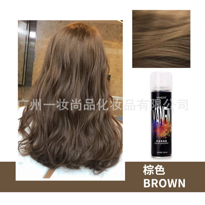 Factory direct sales disposable hair dye spray dye cream spray hair spray artifact pen black washable 
