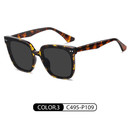 Live broadcast of the same gm sunglasses male polarized sunglasses TR7507 propionic acid pin leg big frame sunscreen sunglasses female 