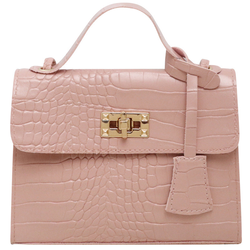鳄鱼纹小方包2022ladies handbag外贸小包批发休闲户外单肩凯莉包