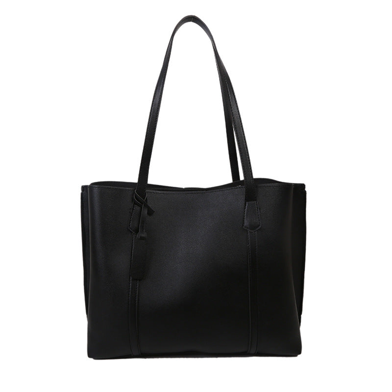 Autumn and winter large bags for women 2021 new Korean style trendy simple large-capacity soft leather tote bag casual versatile shoulder bag 