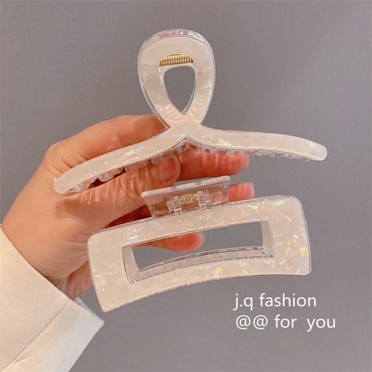 Mermaid Ji hairpin women's spring and summer back of the head temperament disc hair catch clip large shark clip hairpin hair volume multi-headwear 
