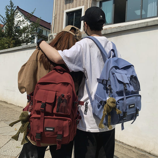Backpack women's 2023 new Korean version large capacity junior high school and high school college student schoolbag men's casual trendy travel backpack 