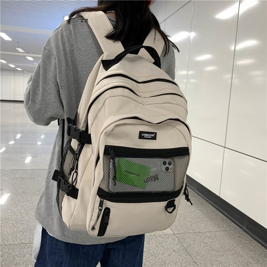 Japanese cool retro workwear backpack Korean version Harajuku ulzzang high school male college student school bag female backpack 
