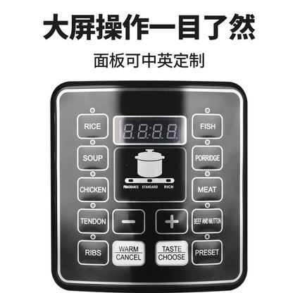 English cross-border electric pressure cooker household 5L6L large capacity intelligent appointment pressure cooker rice cooker manufacturers wholesale
