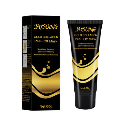 Jaysuing Gold Peel Off Mask Cream Removes Blackheads, Hydrating and Moisturizing Mask, Oil Controls, Shrinks Pores, Apply Mask 