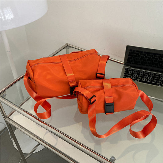 Oxford cloth Japanese trendy brand crossbody bag women's shoulder bag Korean version solid color shoulder bag casual back versatile commuter bag 