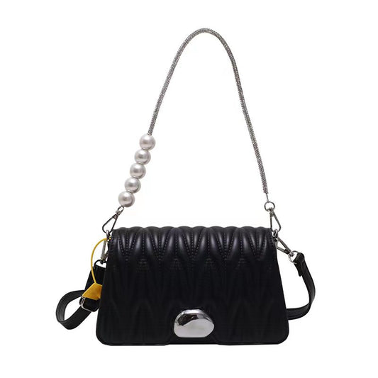 Bags for women 2023 new handbags Korean style fashion rhombus bag chain shoulder bag Miao pleated bag crossbody bag for women 