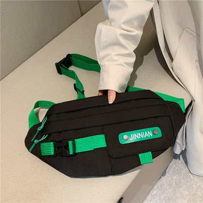 Klein blue all-match casual bag 2022 autumn new retro Japanese tooling Messenger tide brand Harajuku waist bag chest bag 