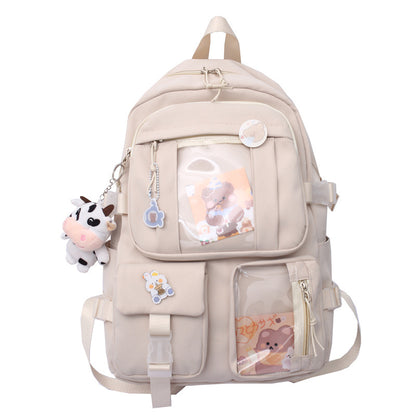 Japanese Harajuku schoolbag female Korean version high school college student junior high school student backpack cute girly heart primary school student backpack 