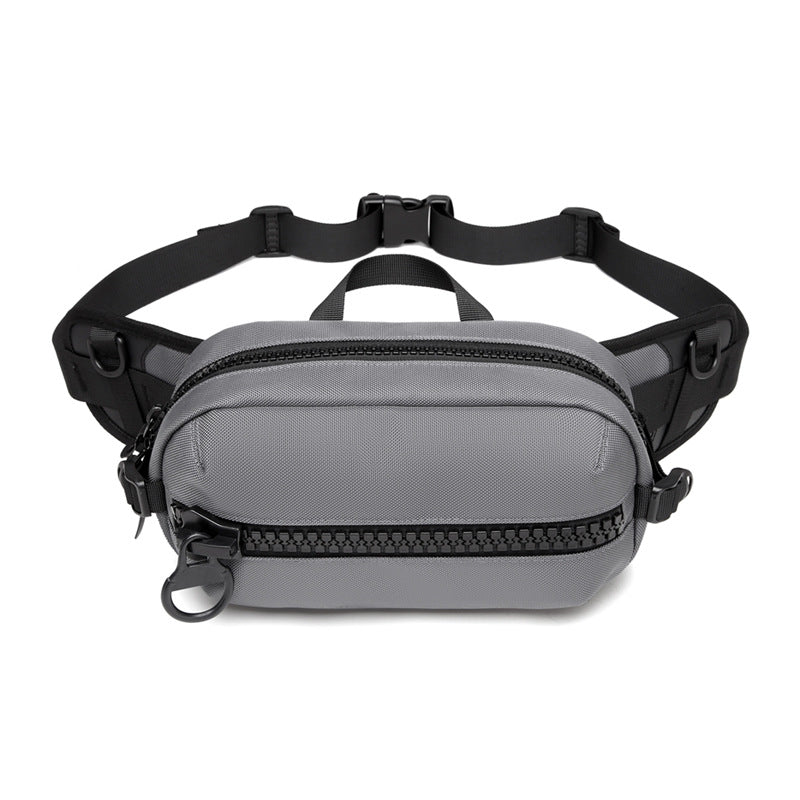 Ozuko mobile phone bag men's waist bag casual Oxford cloth chest bag outdoor waterproof men's waist bag multi-function 