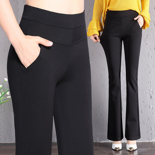 [18008] 2023 Ladies Micro Booth Pants Spring and Autumn Bell Bottoms Clothes Women's Pants Women's Trousers Clothing Women's Pants 