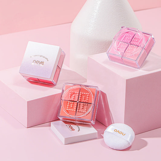 NOVO four-square blush nude makeup natural matte blush niche brand makeup affordable students novice beginners 