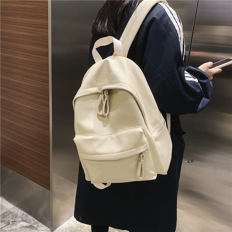 School bag female Korean version Harajuku ulzzang high school college students junior high school students simple versatile campus backpack 