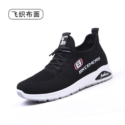 鞋子女2023新款潮流飞织单鞋外贸女鞋软底shoes休闲运动鞋女