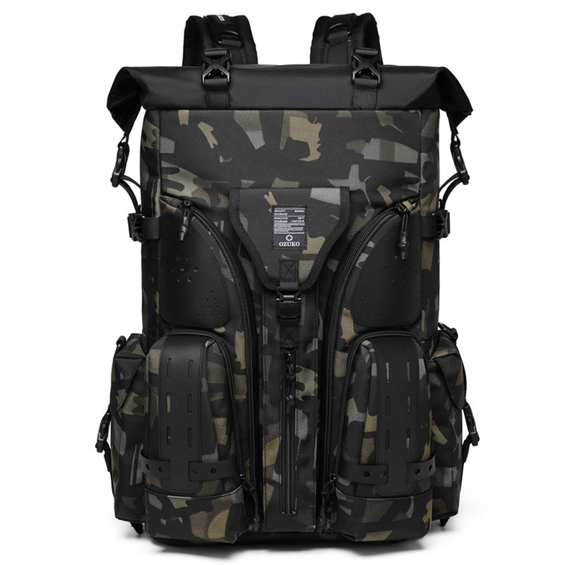 ozuko's new waterproof tactical backpack outdoor trendy men's backpack shoulder large capacity travel baseball bag