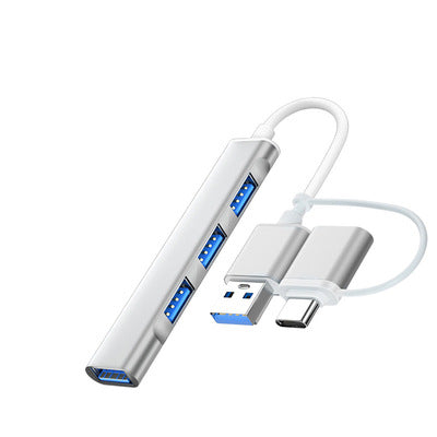 Type-C一拖四USB3.0拓展坞转接线头MAC book手机四合一转换器OTG