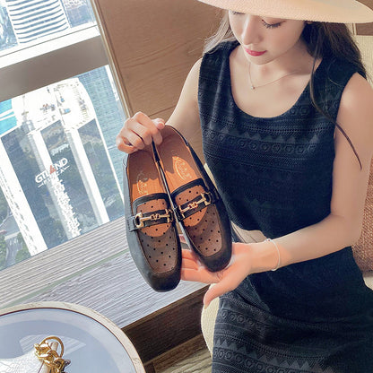 Flat single shoes အမျိုးသမီး 2023 ခုနှစ် နွေရာသီ အသစ် ကျော့ကျော့ အနီရောင် အသားတင် ဗလာကျင်း ပါးစပ် ပျော့ပျောင်းသော အောက်ခြေ ပြင်သစ် တစ်ခုတည်းသော ဖိနပ် တစ်စင်း ပဲစင်းငုံဖိနပ်