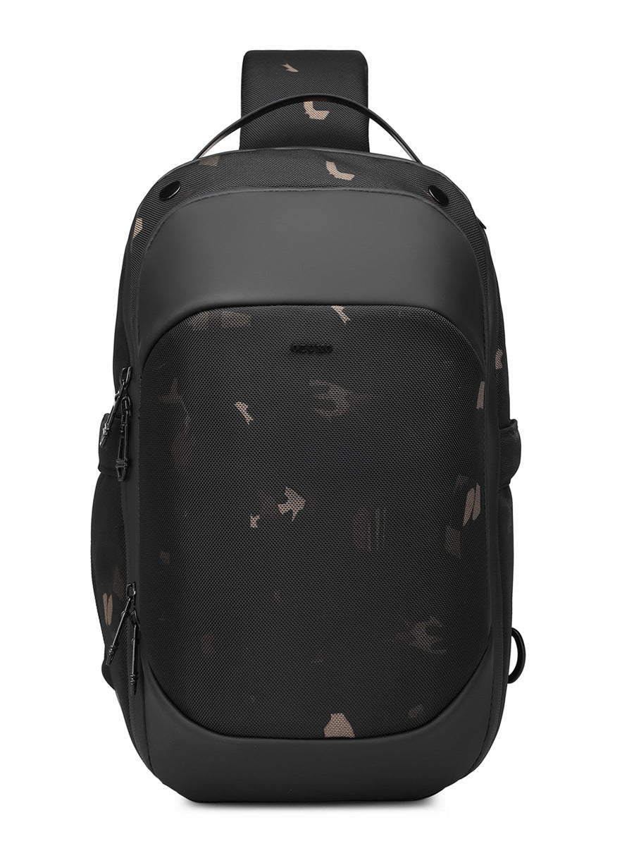 Ozuko new men's crossbody bag large capacity waterproof men's bag high-end business chest bag men's crossbody chest bag 