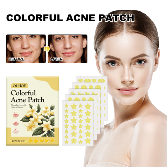 OUHOE yellow acne patch repairs facial skin, fades acne, closes mouth, smooths skin, controls oil and moisturizes 