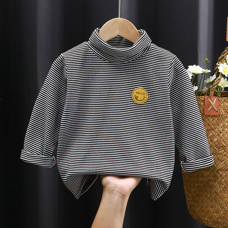 新款德绒上衣打底衫儿童保暖上衣男童女童衣服宝宝居家服厂家批发