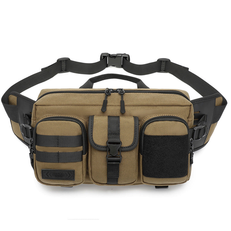 ozuko men's tactical waist bag outdoor waterproof men's bag crossbody bag sports waist bag multi-functional large capacity waist bag 