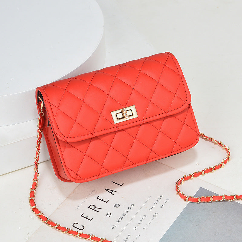 Bags for women Xiaoxiangfeng Internet celebrity new diamond chain with niche texture small square bag versatile crossbody shoulder bag for women 