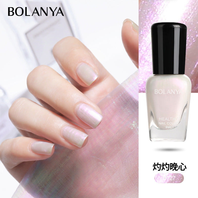 Water-based children's nail polish long-lasting nude transparent nail polish no-bake fast-drying tear-off nail polish wholesale full set 