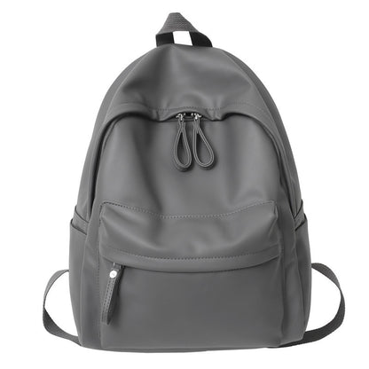 Backpack for women, Korean style Harajuku college student schoolbag, junior high school student simple solid color large capacity student backpack 