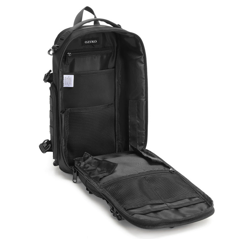 Ozuko tactical chest bag outdoor men's crossbody bag men's large capacity sports men's bag shoulder crossbody bag