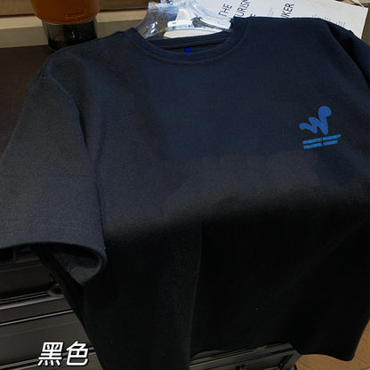 2023S新款基础短袖男女同款情侣美式宽松简约字母印花休闲夏季t恤