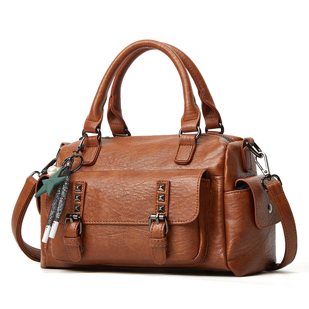 Women's Bags 22 New Large Capacity Liuding Women's Bags European and American Fashion Handbags Soft Leather Trendy One-Shoulder Crossbody Bags for Shipping 