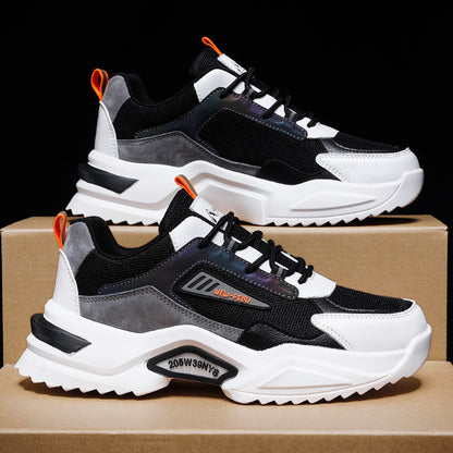 Spring men's shoes new sports and leisure shoes men's breathable Korean version trendy all-match mesh shoes male students trendy shoes 