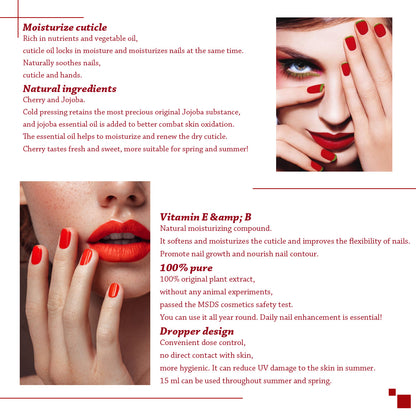 OUHOE cuticle oil strengthens nail cuticles, removes cuticles, moisturizes and nourishes nail edge armor oil 