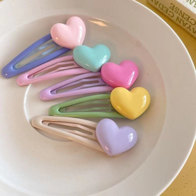 Sweet sister love hairpin children's hairpin BB clip cute side clip bangs broken hairpin primary school students hair accessories children's headdress 