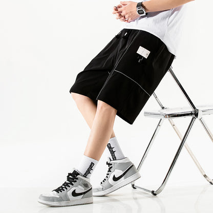 Workwear shorts men's summer outerwear thin section casual five-point trousers trendy loose sports couple net red same style 