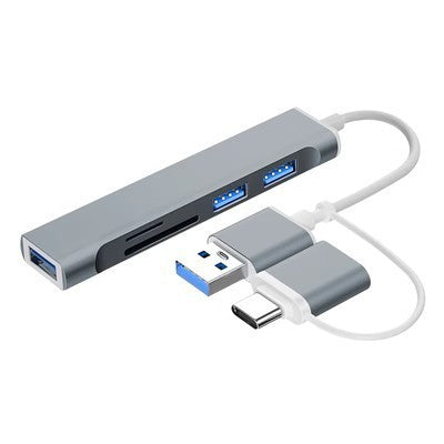 Type-C一拖四USB3.0拓展坞转接线头MAC book手机四合一转换器OTG